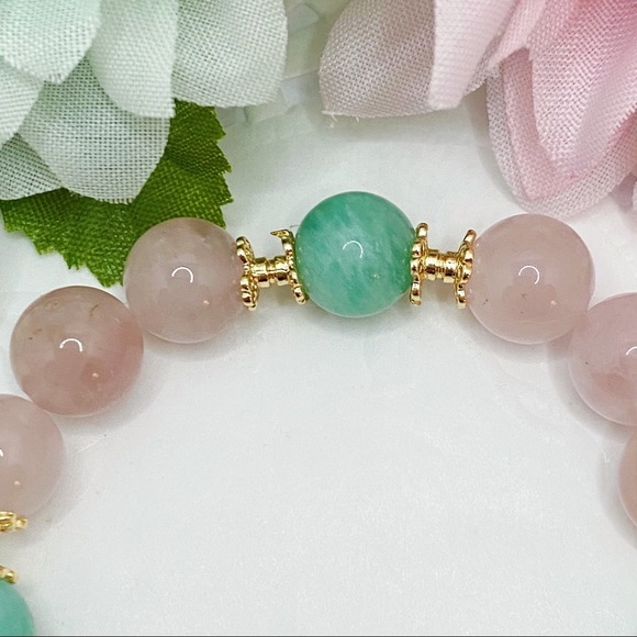 Nature Rose Quartz Tianhe Stone Bracelet - Picture 5 of 9
